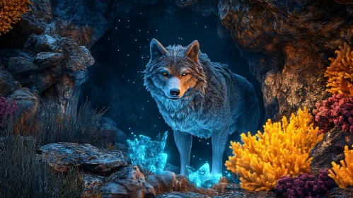 Starlit Cave Wolf