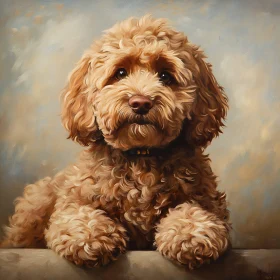 Fluffy Poodle Mix Dog Portrait