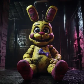 Creepy Yellow Rabbit Toy Image