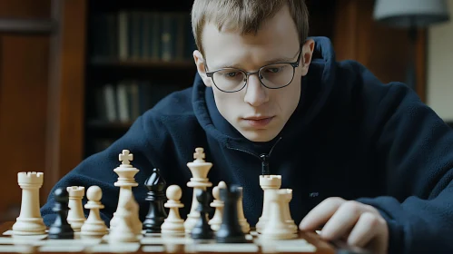 Chess Strategy: A Moment of Intense Focus