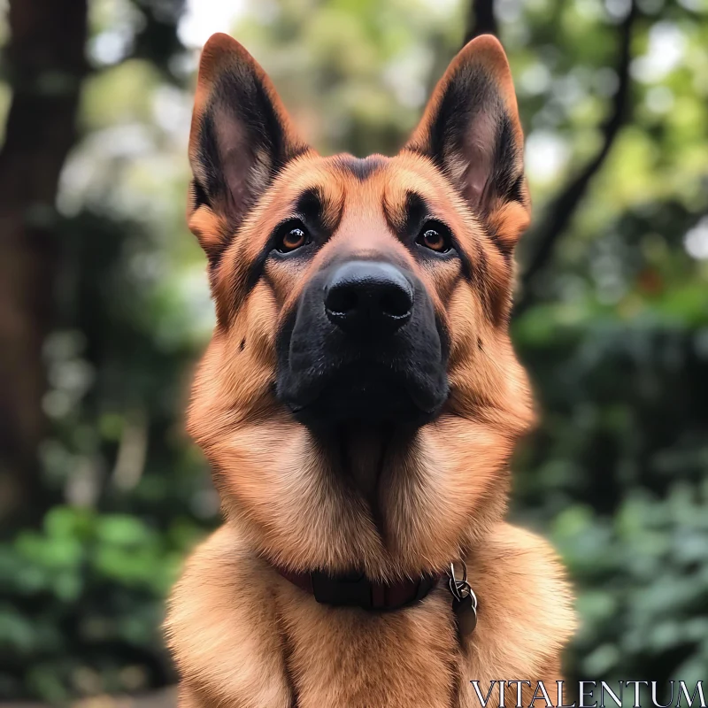 AI ART Majestic German Shepherd in Nature