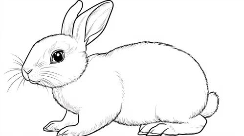 Monochrome Rabbit Sketch