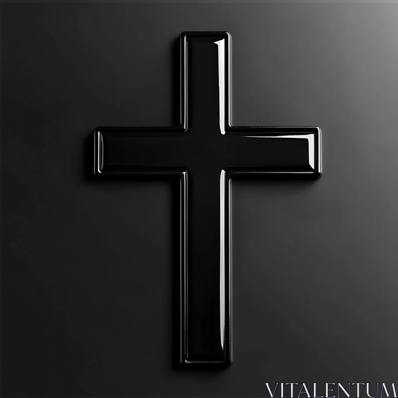 Modern Minimalist Black Cross AI Image