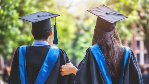 Graduates Walking Towards Their Future