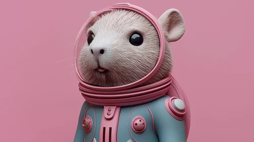 Hamster Astronaut Artwork