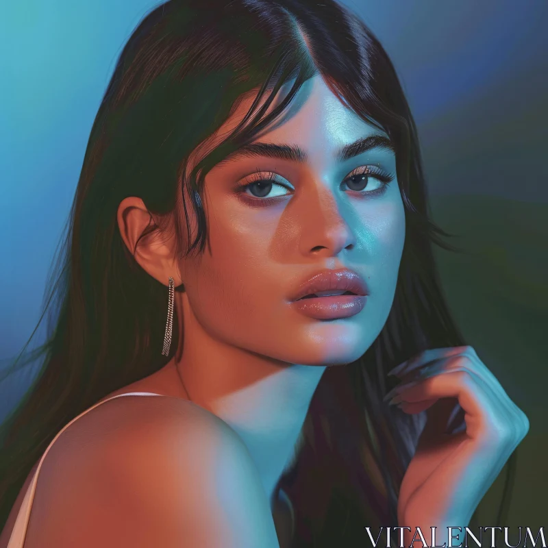 AI ART Kylie Jenner Glamour Portrait