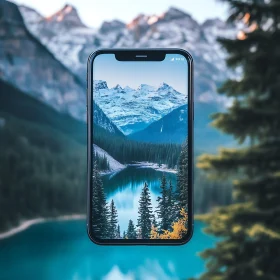 Phone Screen Mountain Lake