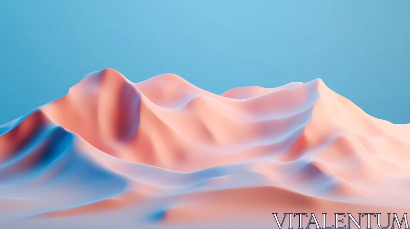 AI ART Abstract Pastel Hills Landscape