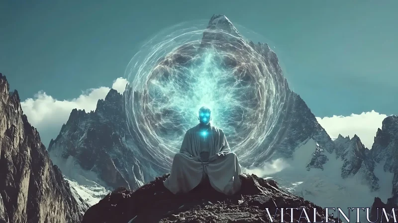 AI ART Mountain Meditation Aura