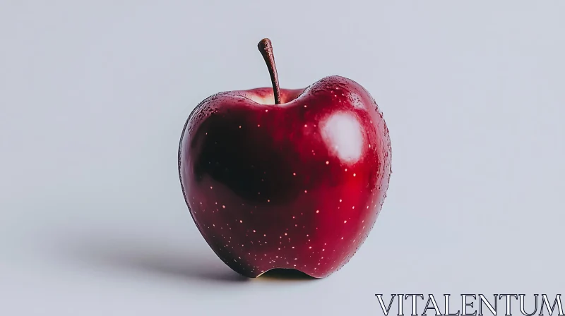 AI ART Shiny Red Apple Isolated