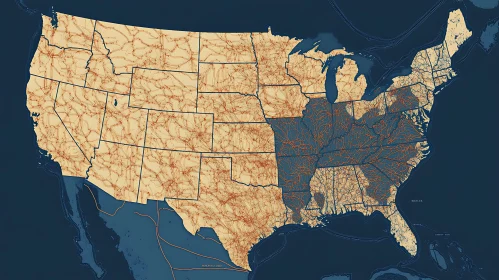 Artistic Cartography of United States