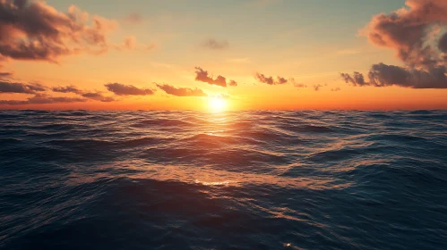 Sunset Over the Ocean