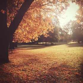 Park in Autumn Sunlight
