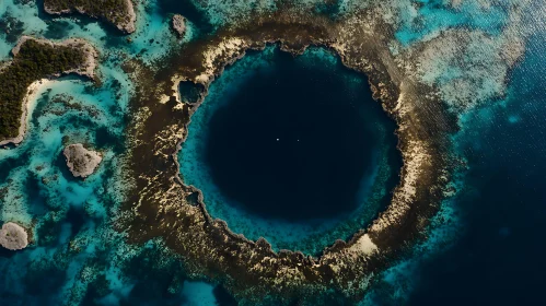 Mystic Ocean Hole Aerial Photography