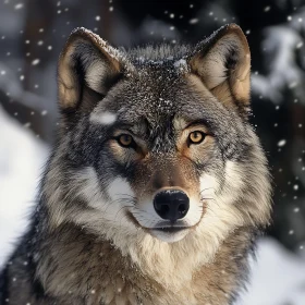 Winter Wolf Gaze