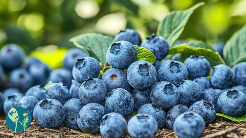 Pile of Ripe Blueberries