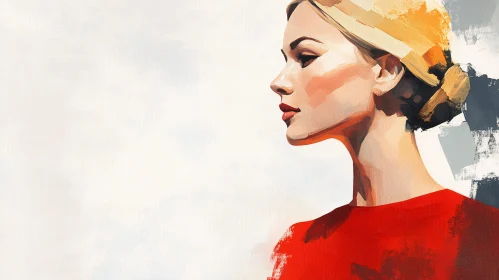 Elegant Profile Painting