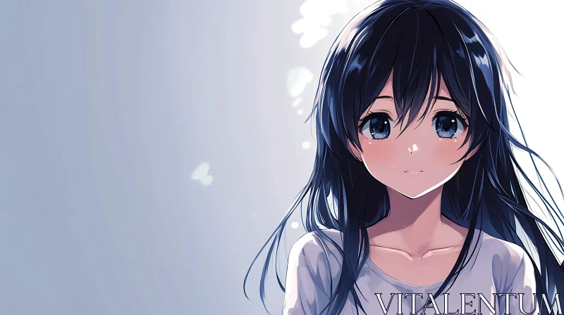 AI ART Serene Anime Portrait of a Girl