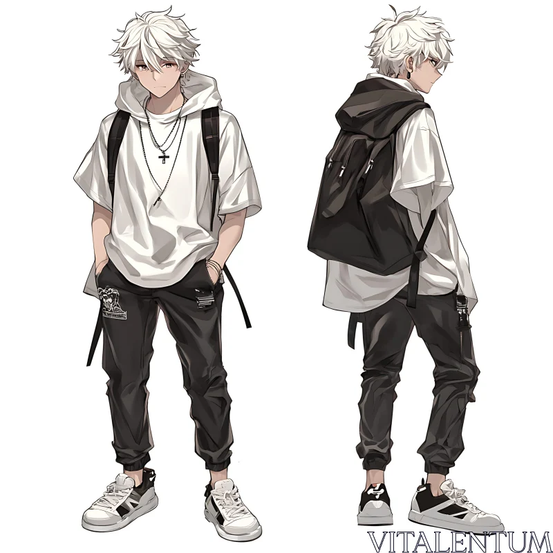 Anime Urban Fashion Character Design AI Image