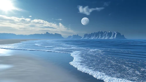 Peaceful Ocean at Night