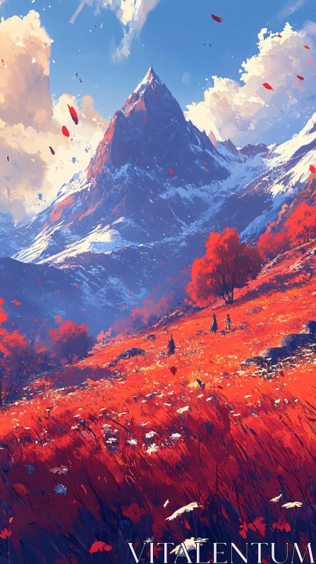 AI ART Autumn Mountain Landscape