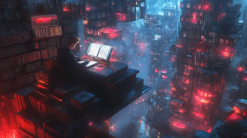 Urban Library Scene