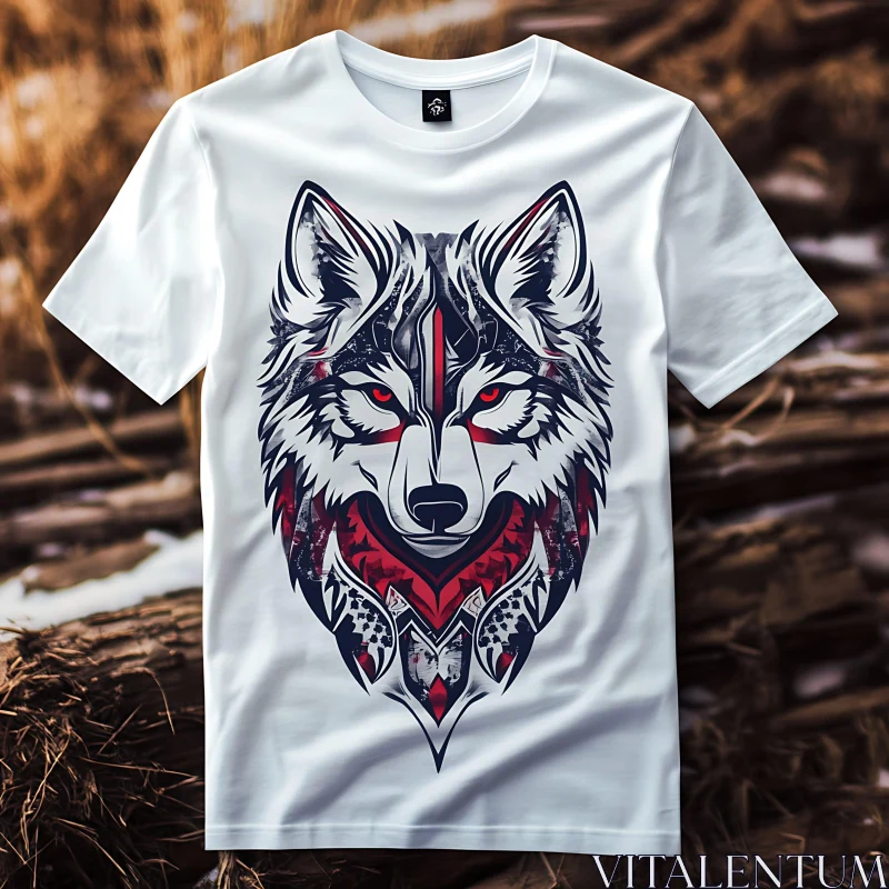 Stylish Wolf T-Shirt for Fashion Lovers AI Image