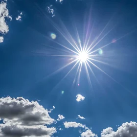 Sunlit Skies and Clouds