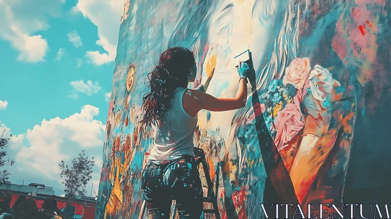 AI ART Street Art Creation in Progress