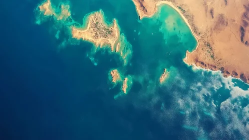 Island Coastline from Above