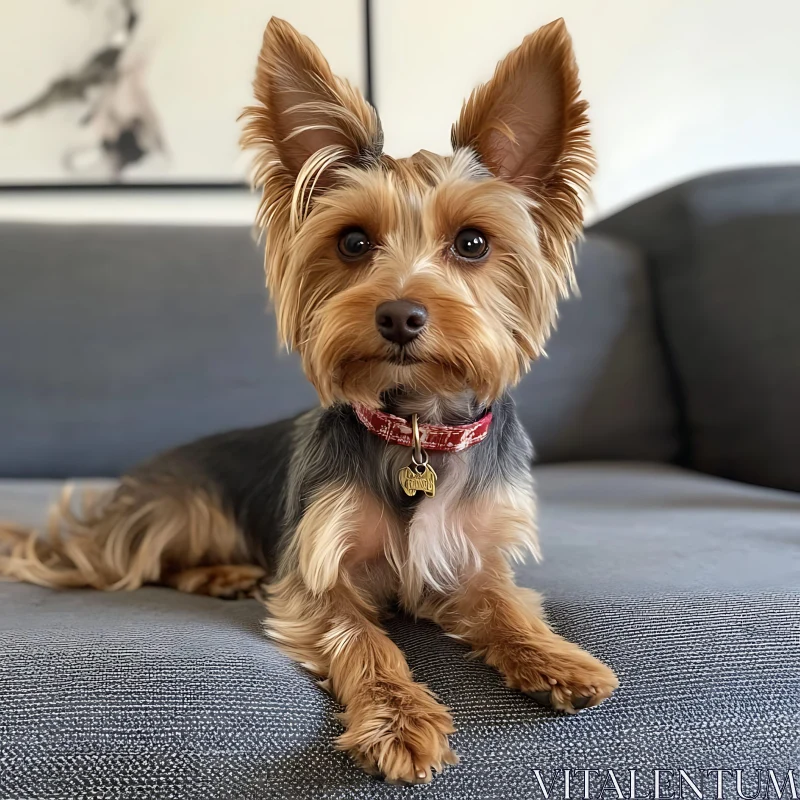 Charming Yorkshire Terrier AI Image