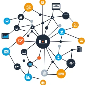 Connected World Abstract Design