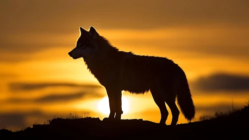 Wolf at Sundown