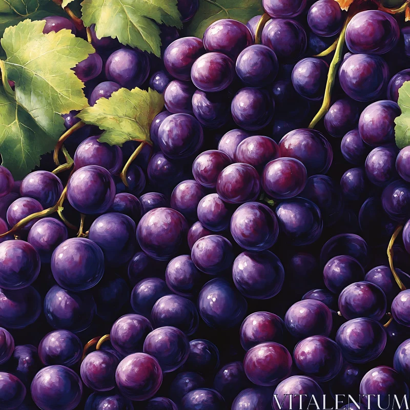 Abundance of Ripe Grapes Artwork AI Image