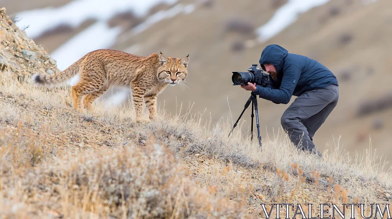 Wild Bobcat Portrait: A Photographer's Perspective AI Image