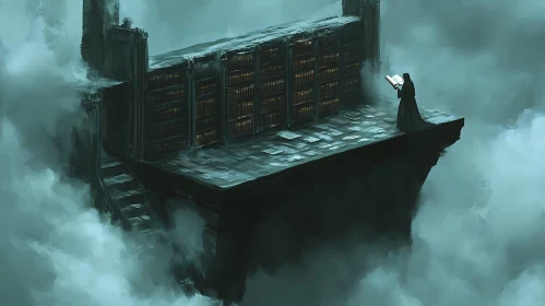Mystical Library in the Sky