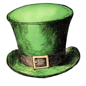 Green Irish Top Hat Artwork