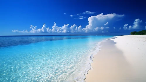 Blue Sea and White Sand Paradise