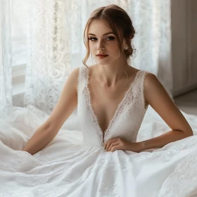 Portrait of a Woman in Lace Dress