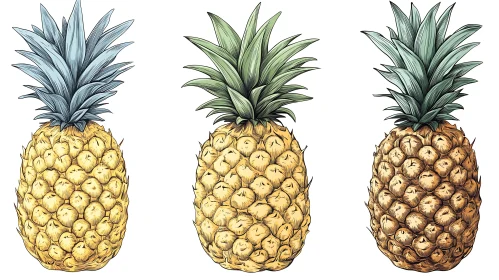 Pineapple Still Life: A Study in Color