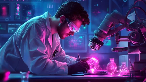 Glowing Orb Research in Laboratory