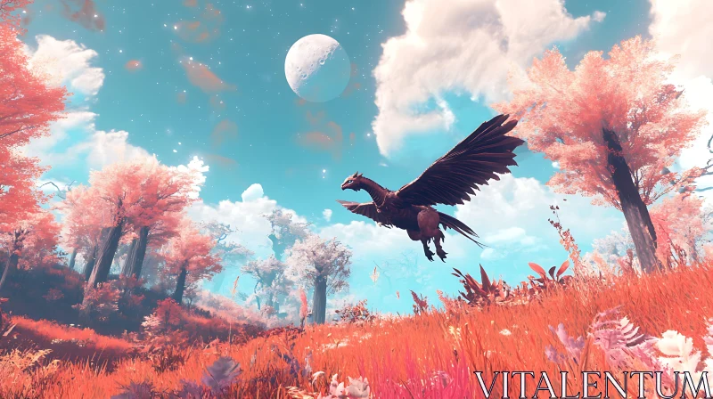 AI ART Dragon in Pastel Dreamscape