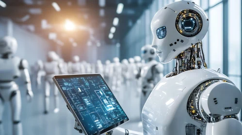 AI Robot with Digital Display