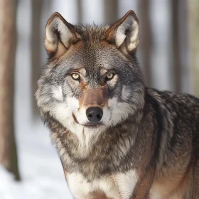 Winter Wolf Close-Up