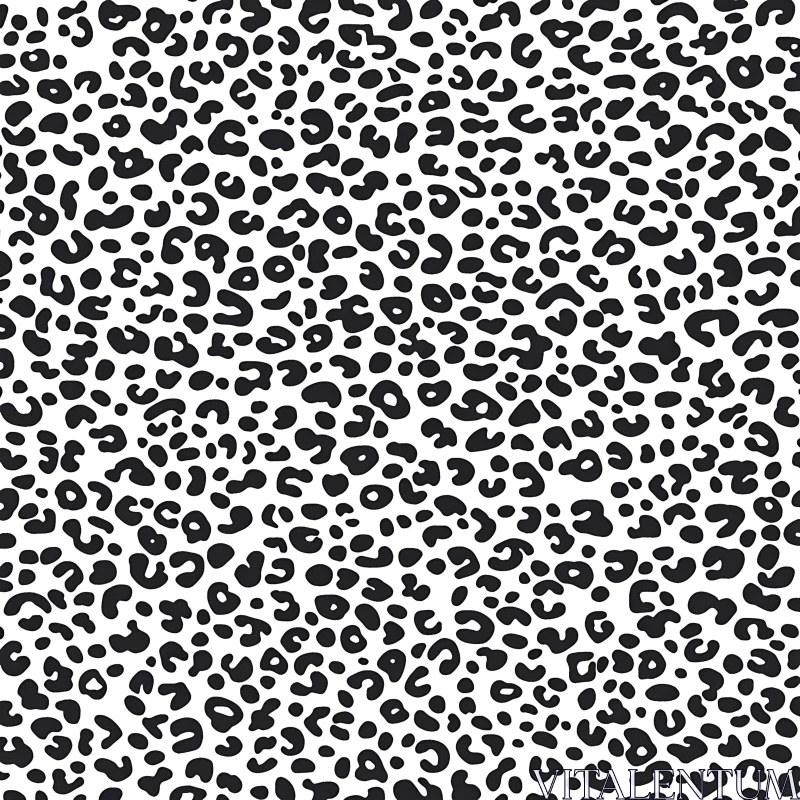 AI ART Monochrome Animal Print Pattern