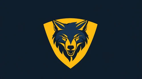 Stylized Wolf Head Logo Design