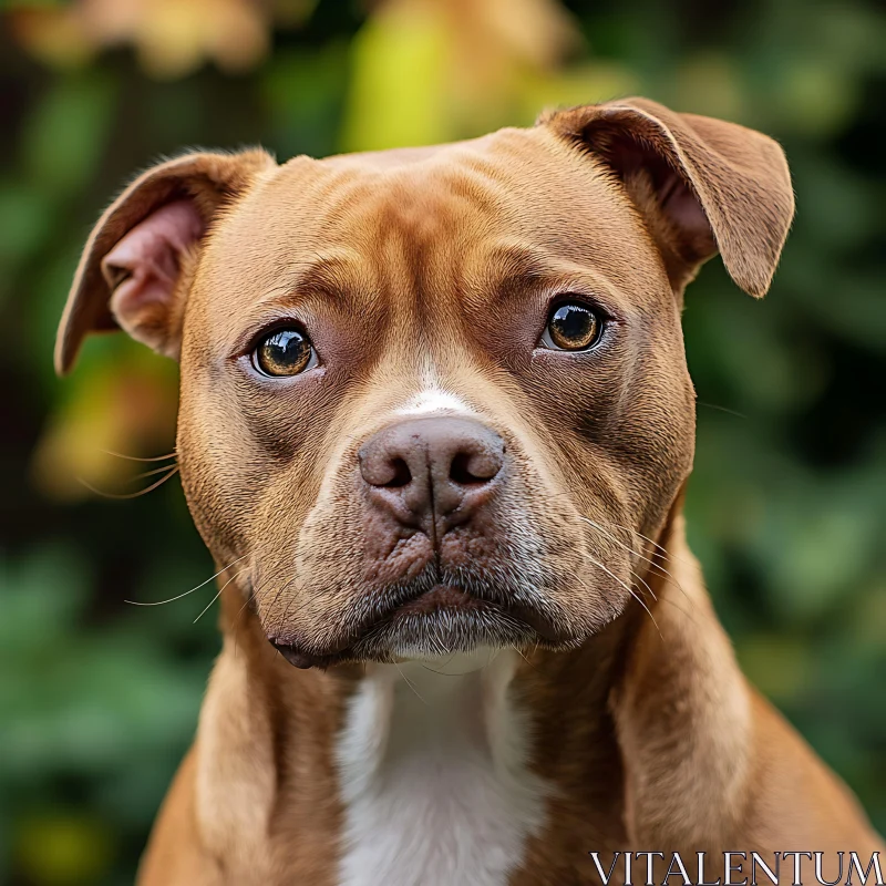 Soulful Brown Dog Portrait AI Image