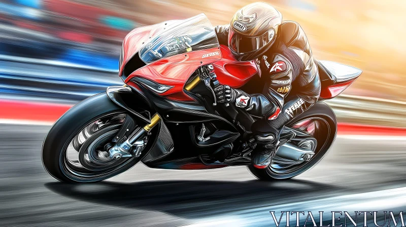 AI ART High-Speed Motorcycle Racing on Track