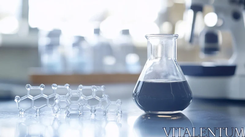 AI ART Flask and Molecular Model