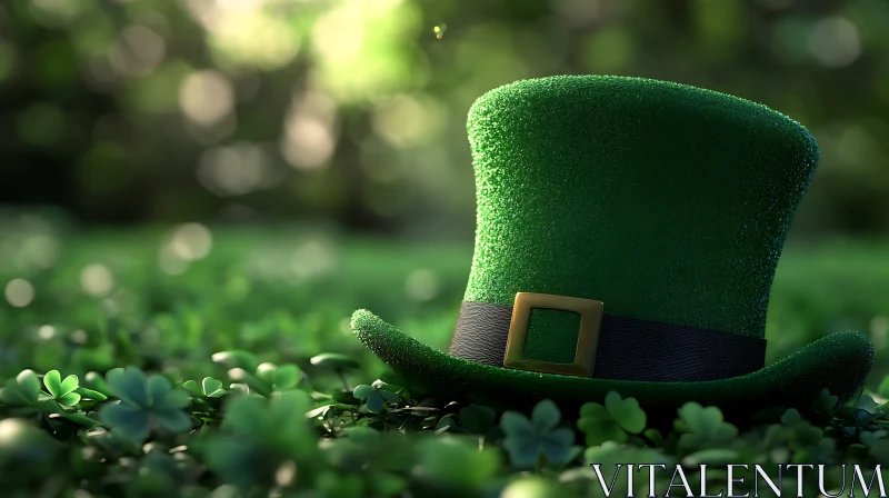 St. Patrick's Day Green Hat AI Image